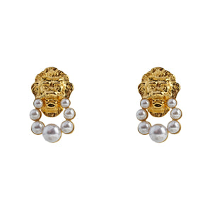 Earrings Just Pearly Lions