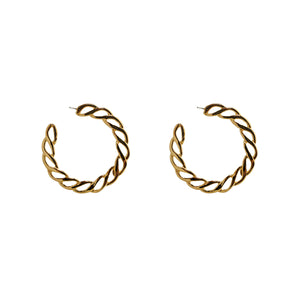 Earrings Tied in Hoops