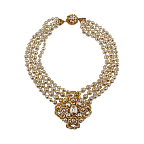 Vintage Miriam Haskell Pearl Necklace