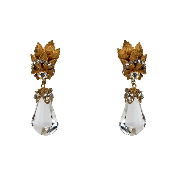 Vintage Miriam Haskell Crystal Earrings