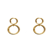 Load image into Gallery viewer, Earrings  Gold Double Oval Hoops