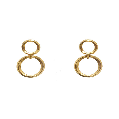 Earrings  Gold Double Oval Hoops
