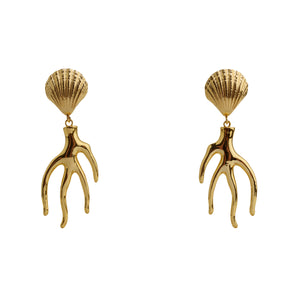 Earrings Golden Corals