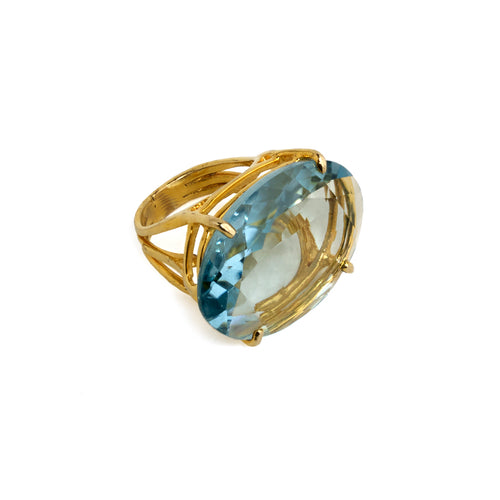 Semi-Precious Blue Topaz Ring