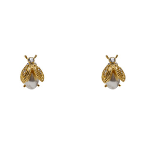 Earrings Pearl Bugs