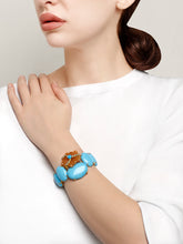 Load image into Gallery viewer, Semi-Precious Turquoise Cuff