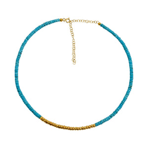 Necklace Turquoise and Gold
