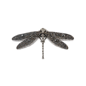 Brooch Dark Wing Dragonfly