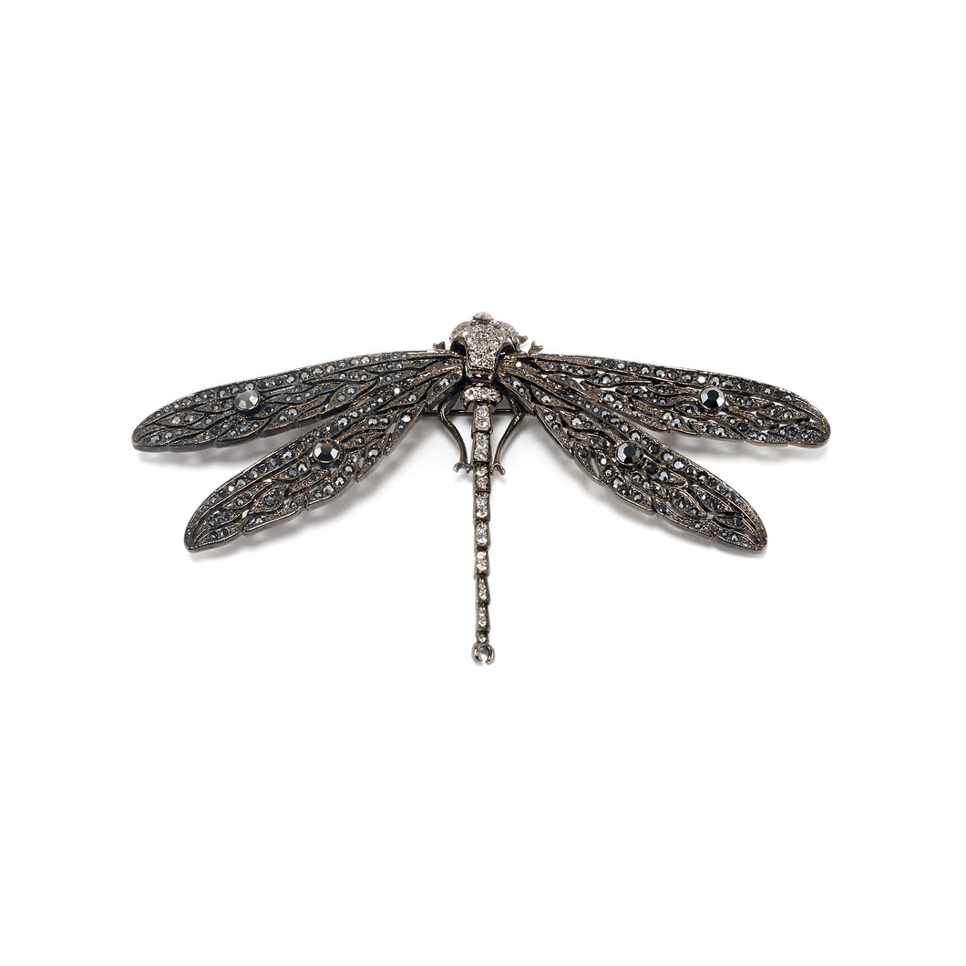 Brooch Dark Wing Dragonfly