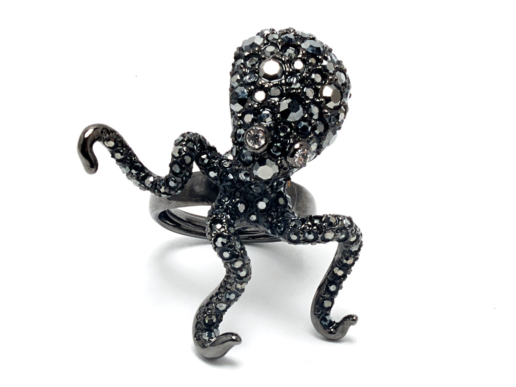 Ring Ollie Octopus in Black