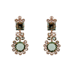 Semi-Precious Earrings Green Amethysts