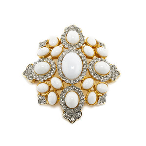 Brooch Cabochons  in White