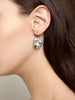 Earrings Green and Pearl Baroque
