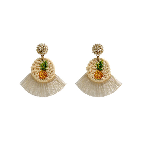 Earrings Pineapples and Cream